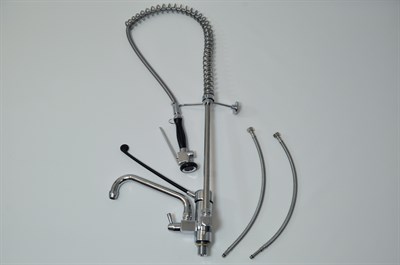 Pre-rinse sink sprayer, universal industrial dishwasher