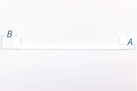 Glass shelf trim, Beko fridge & freezer - 7 mm x 493 mm x B:59mm / A:25 mm (front)