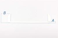 Glass shelf trim, Gram fridge & freezer - 7 mm x 451 mm x B:99 mm / A:15 mm