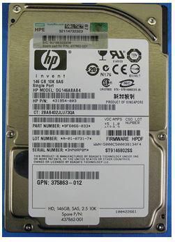 Hewlett Packard Enterprise - SPS-DRV SAS 146GB 2.5 10K