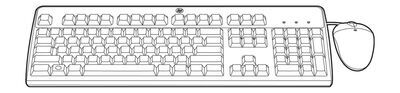 HP - USB keyboard & Mouse BFR-PVC