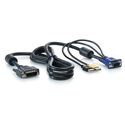 Hewlett Packard Enterprise - 1x4 KVM Console 6ft USB Cable