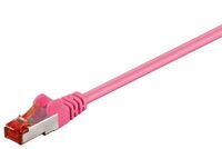 MicroConnect - F/UTP CAT6 0.25m Pink PVC