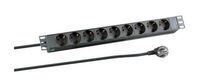 MicroConnect - 8-way Outlet strip,19" 3meter