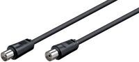 MicroConnect - Coax M-F 1.5m Black 75 Ohm