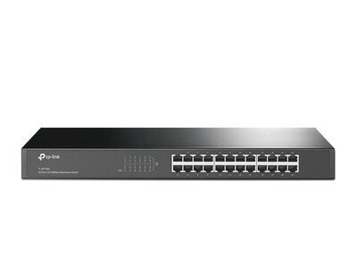 TP-Link - 24port 10/100 Switch, 1U rack