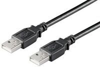 MicroConnect - USB2.0 A-A 1m M-M, Black