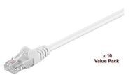 MicroConnect - U/UTP CAT5e 3M White 10 Pack