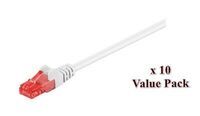 MicroConnect - U/UTP CAT6 5M White 10 PACK