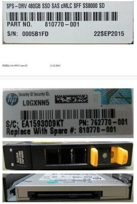 Hewlett Packard Enterprise - DRV 480GB SSD SAS CMLC SFF