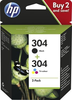 HP - 304 2-Pack Black/Tri-Color